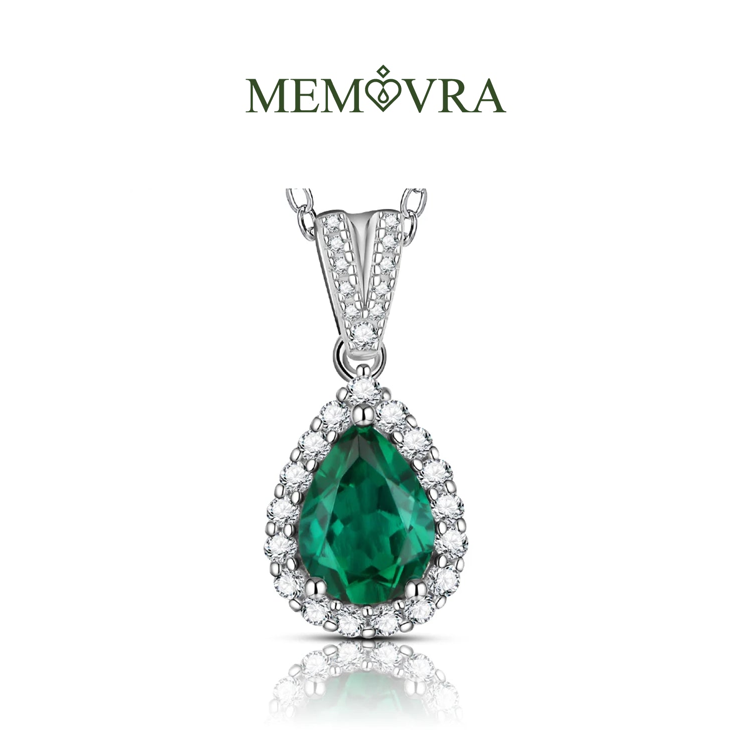 Verdant Moissanite & Emerald Pendant Necklace
